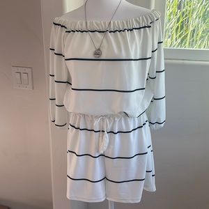 Off the shoulder with sleeve romper